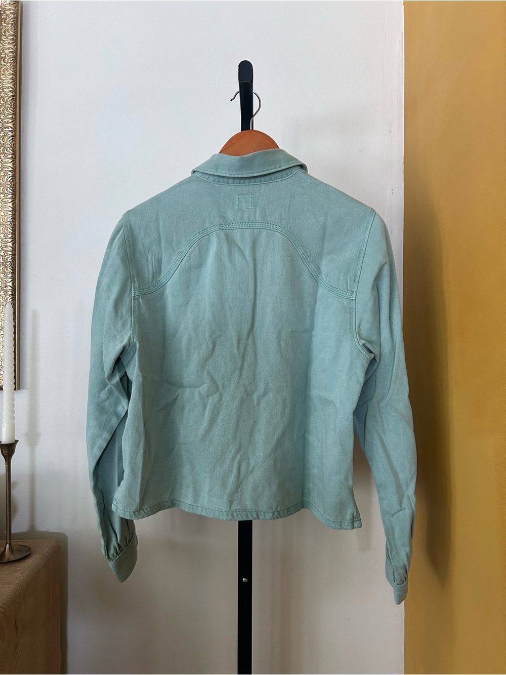 Levi's Tyla Shirt Button Down Collar Blue Surf Green Cotton Lyocell Size Small - Picture 6 of 8
